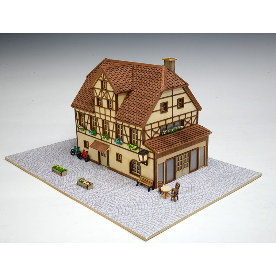 画像: ウッディジョー (NO.321) 1/87 ヨーロッパの街並みシリーズ ドイツ 木製模型 組立キット 