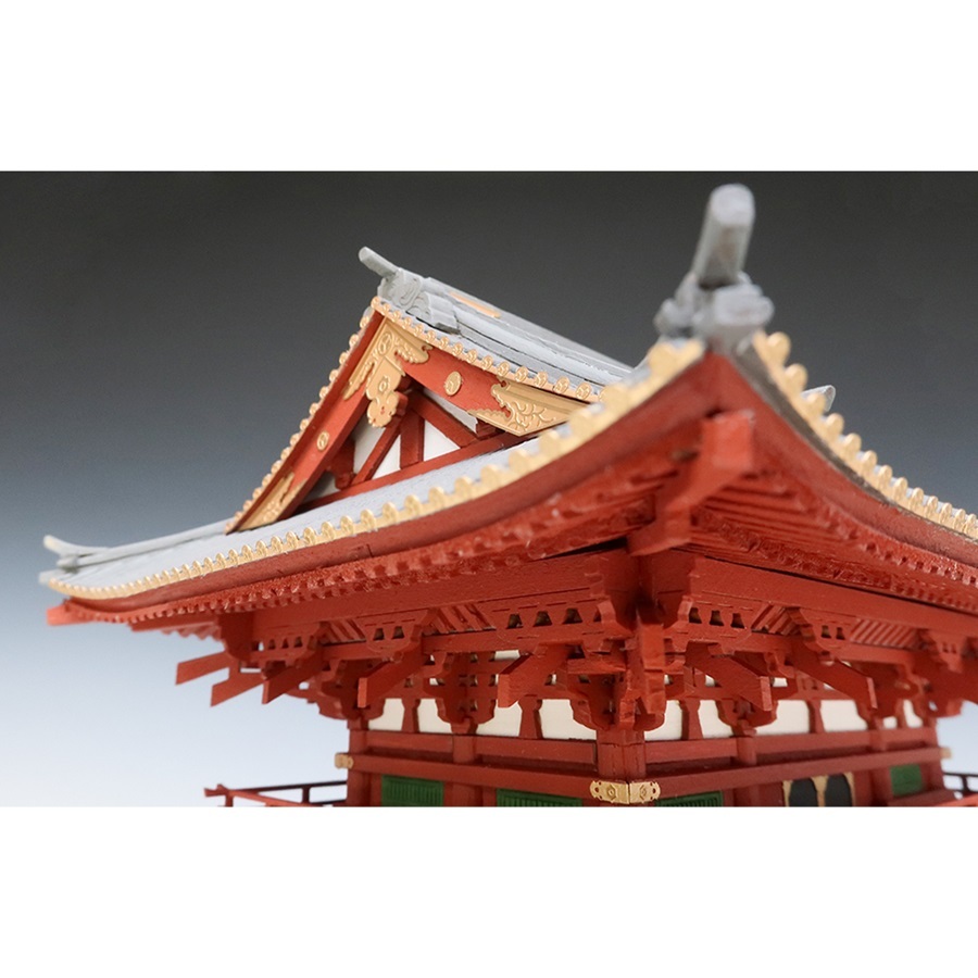 画像: ウッディジョー (NO.289) 1/75 久能山 東照宮 楼門 塗装タイプ 木製模型 組立キット 