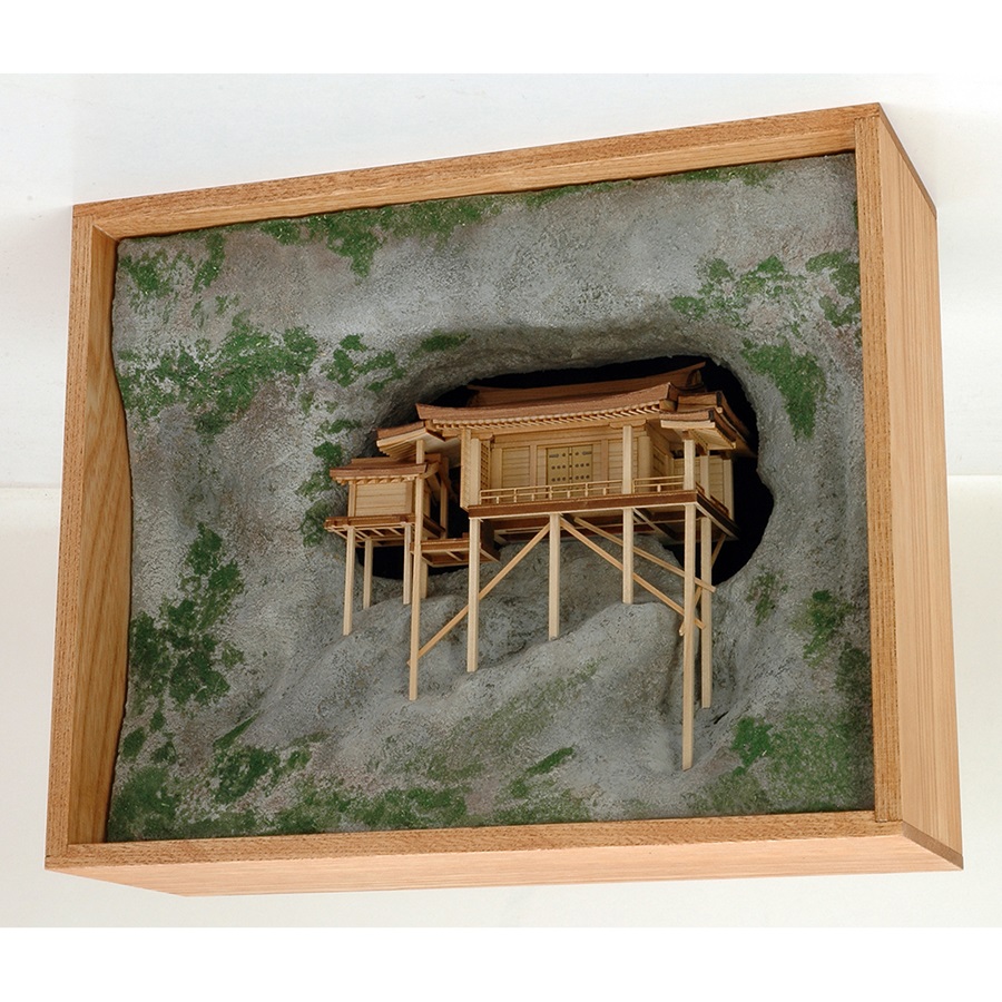 画像1: ウッディジョー (NO.352) 1/75 三佛寺 投入堂 木製模型 組立キット 