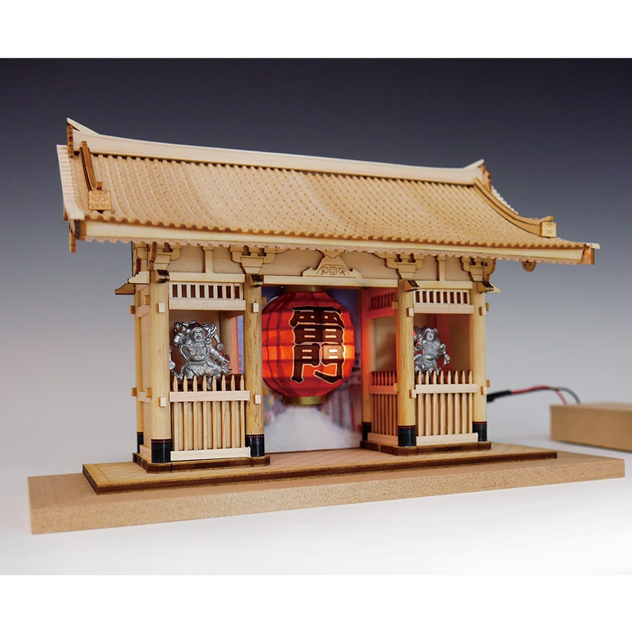 画像: ウッディジョー (NO.373) ハーフタイプ 雷門 木製模型 組立キット 