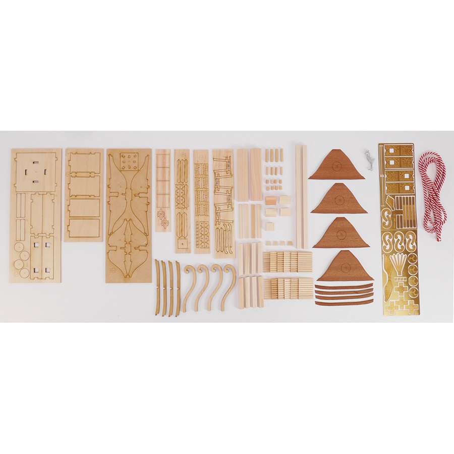 画像: ウッディジョー (NO.357) 1/10 ミニみこし 木製模型 組立キット 