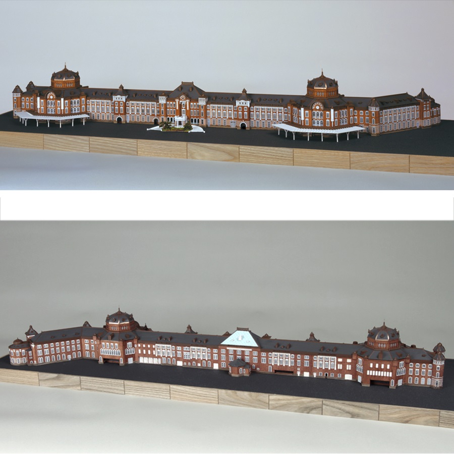 画像: ウッディジョー (NO.358) 1/350 東京駅 丸の内駅舎 木製模型 組立キット 