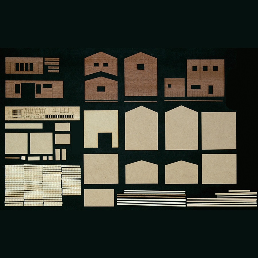 画像: ウッディジョー (NO.367) ミニ建築 No.4 旅籠 木製模型 組立キット 