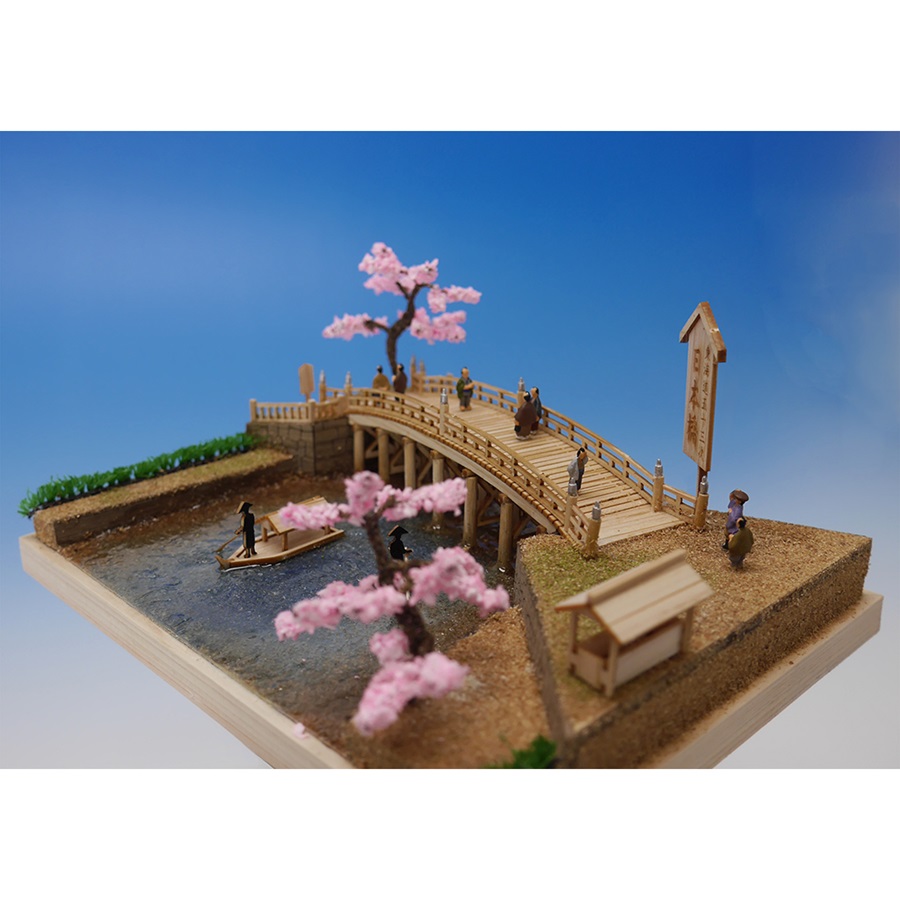 画像: ウッディジョー (NO.375) 東海道五十三次 日本橋 木製模型 組立キット 