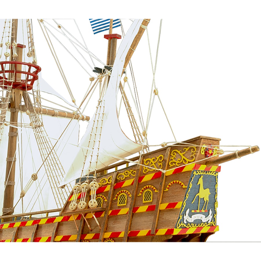 画像: ウッディジョー (NO.649) 1/50 ゴールデンハインド 木製模型 組立キット 