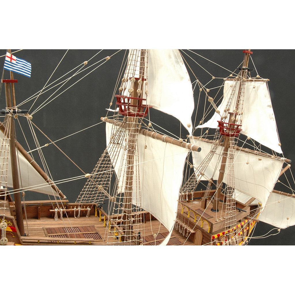 画像: ウッディジョー (NO.649) 1/50 ゴールデンハインド 木製模型 組立キット 