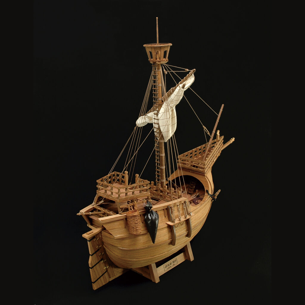 画像: ウッディジョー (NO.650) 1/30 カタロニア船 木製模型 組立キット 