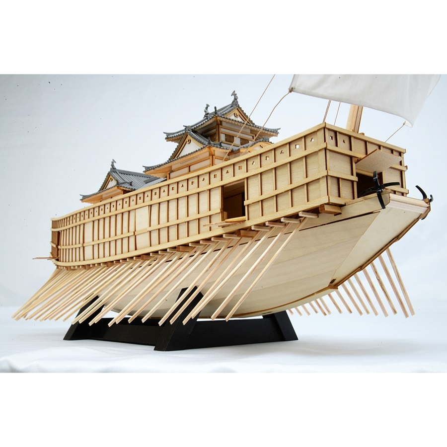 画像: ウッディジョー (NO.185) 1/100 安宅船 木製模型 組立キット 