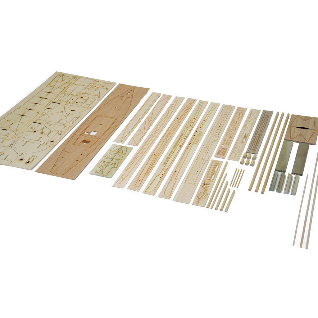 画像: ウッディジョー (NO.653) 1/75 サー・ウィンストン・チャーチル 木製模型 組立キット 