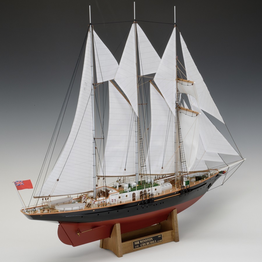 画像: ウッディジョー (NO.653) 1/75 サー・ウィンストン・チャーチル 木製模型 組立キット 