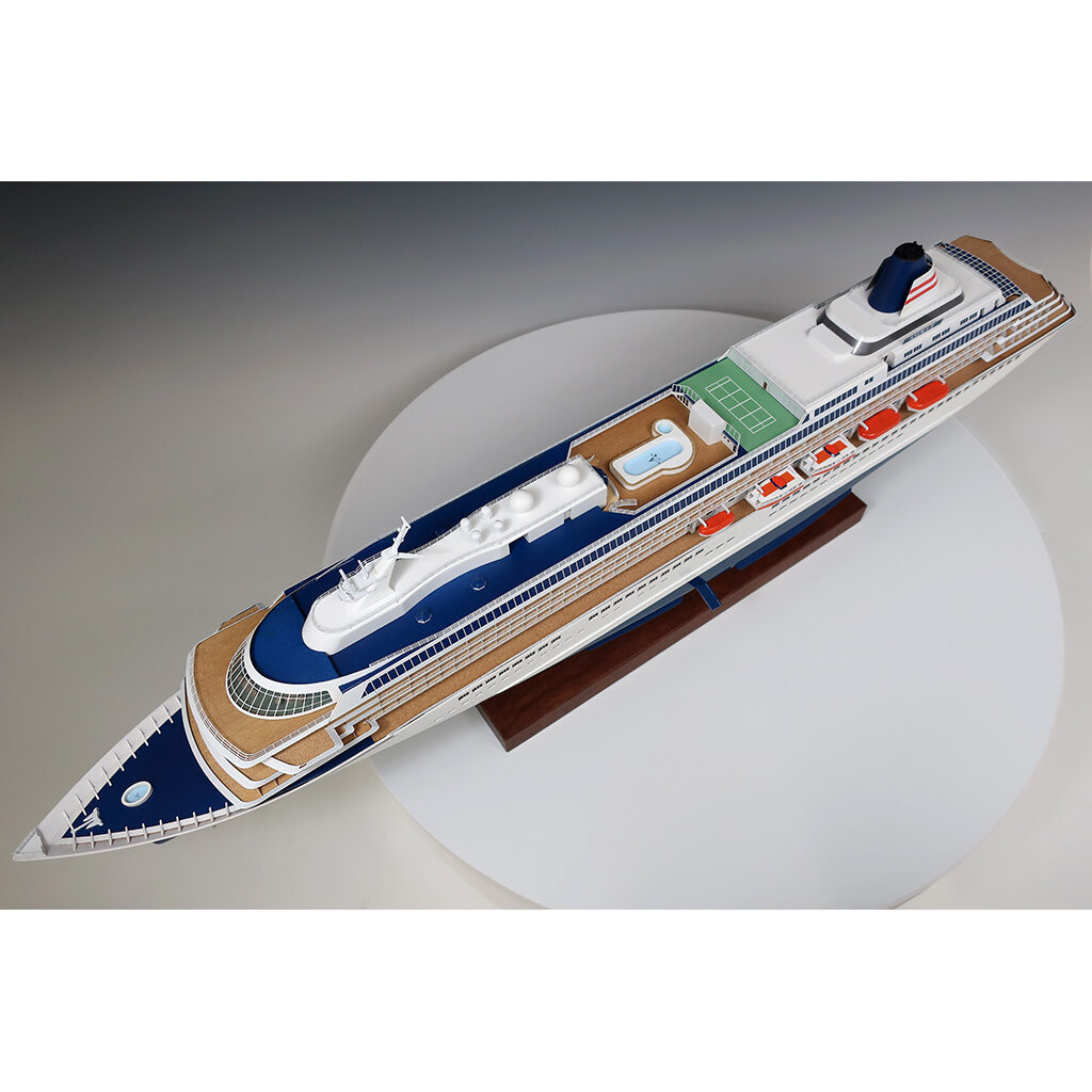 画像: ウッディジョー (NO.148) 1/350 飛鳥II 木製模型 組立キット 