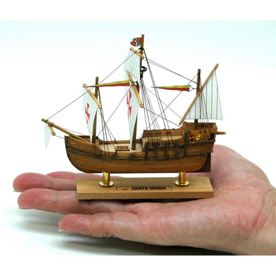 画像: ウッディジョー (NO.802) ミニ帆船 No.2　サンタマリア 木製模型 組立キット 