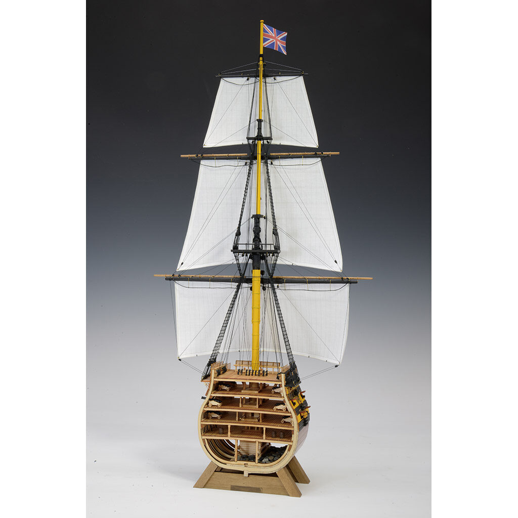 画像1: ウッディジョー (NO.662) 1/160 ビクトリー カットモデル（帆付）木製模型 組立キット 