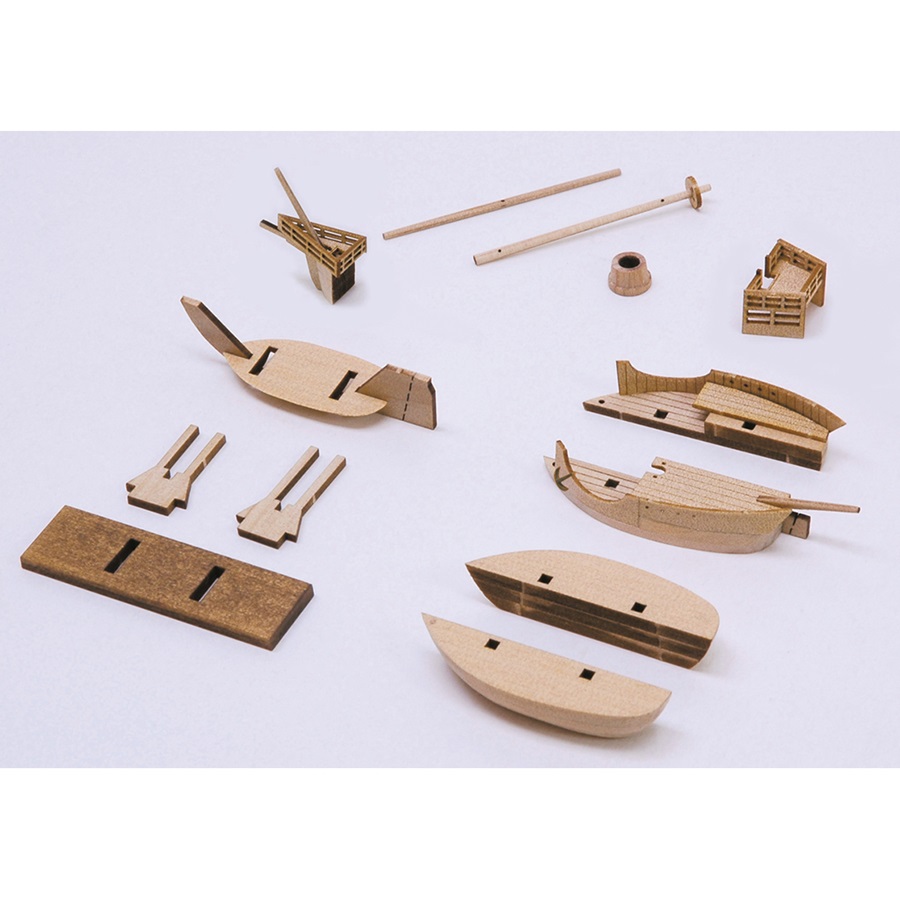 画像: ウッディジョー (NO.133) ボトルシップ No.3 カタロニア船 木製模型 組立キット  