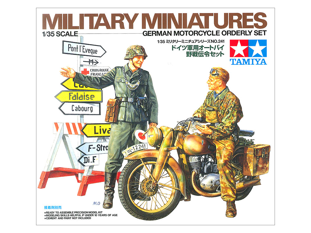 画像: タミヤ（35241）1/35 ドイツ軍用オートバイ 野戦伝令セット  